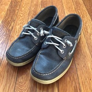 Sperry Top-Sider Navy/Silver Boat Shoes, 8.5